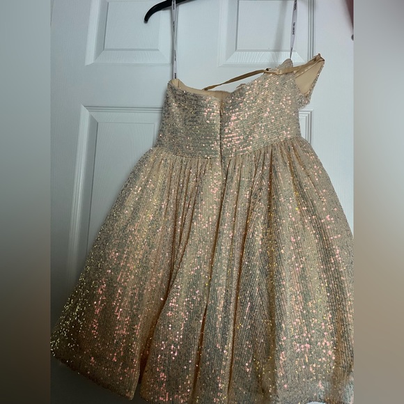 Sherri Hill Champagne Dress - Picture 2 of 5